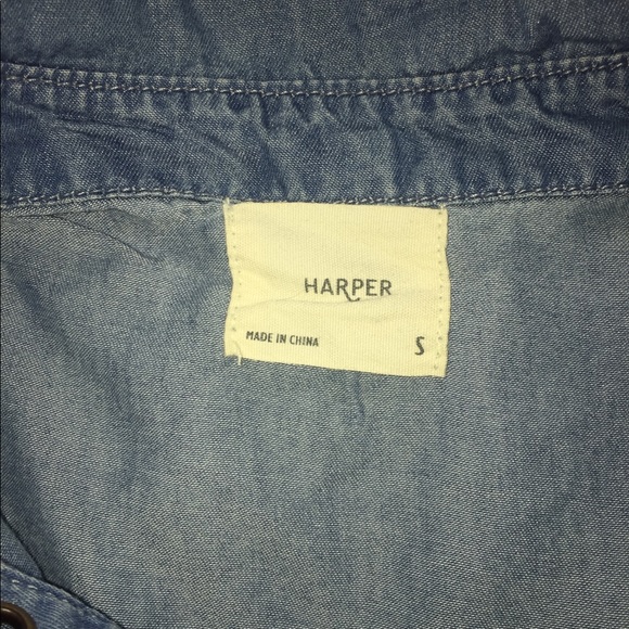 Denim long sleeve top - Picture 2 of 2